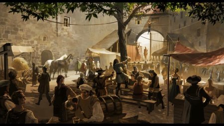 Города фэнтези арт Персия рынок