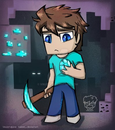 ХЕРОБРИН И Стив в МАЙНКРАФТЕ