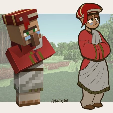 Бродячий торговец майнкрафт арт