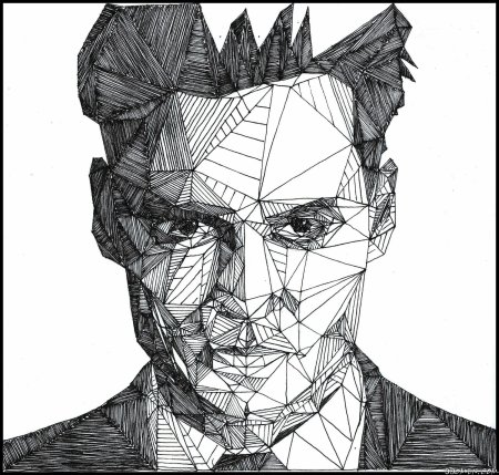 Полигональные портреты Джонни Деппа