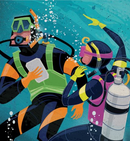 Аквалангист картина