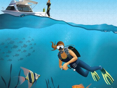 Подводный мир дайвер рисунки