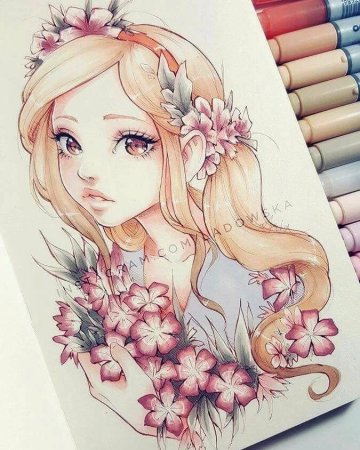 Красивый стиль рисования девушек
