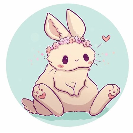 Милый зайчик арт