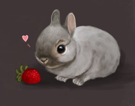 Милый зайчик акварель