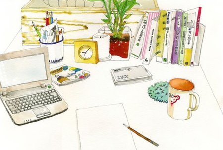 Акварельные иллюстрации компьютер