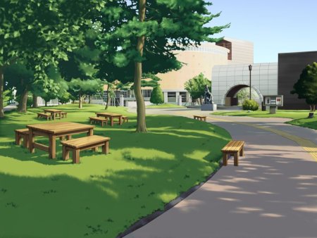 Парк в мультяшном стиле