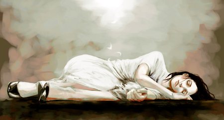 Человек спит арт