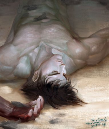 Ребенок сидит рисунок