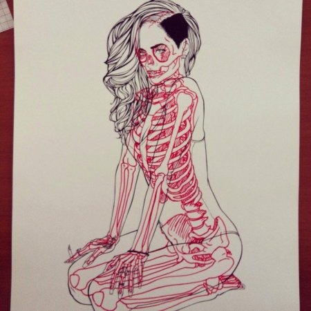 Нарисованная девушка с книгой