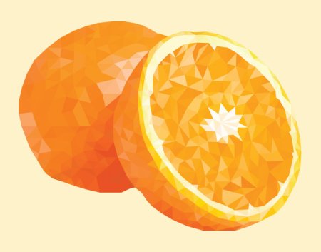 Кусок апельсина арт