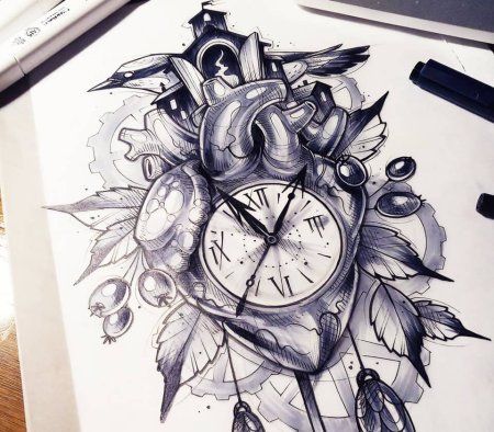 Часы эскиз