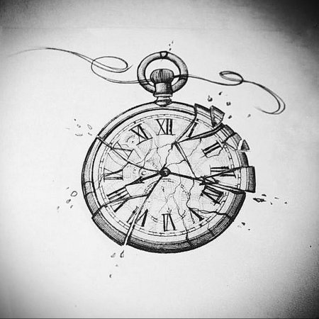Старые часы эскиз