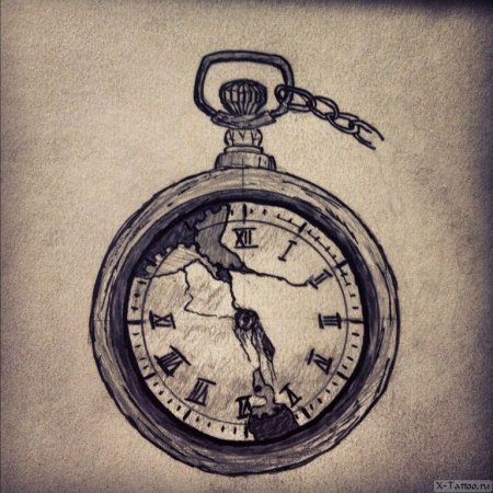 Карманные часы эскиз