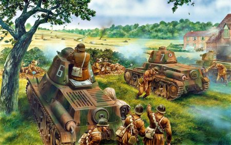 Франция 1940- немецкие танки танкисты