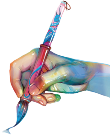 Рука с кисточкой