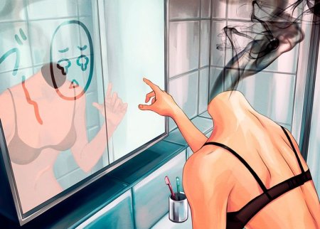 Отражение в зеркале арт