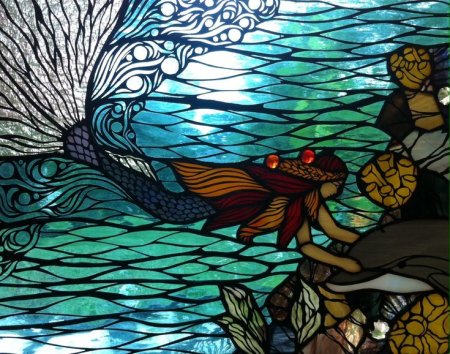 Мермаид витраж