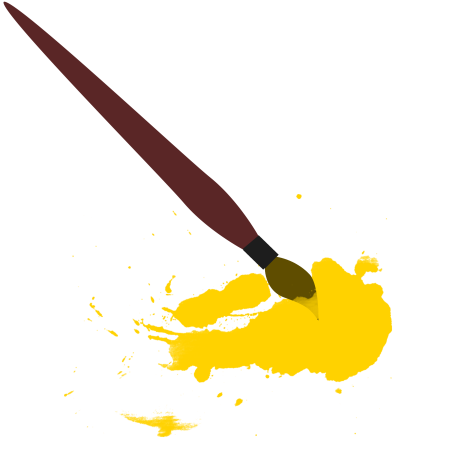 Краски с кисточкой