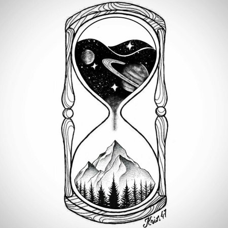 Тату песочные часы