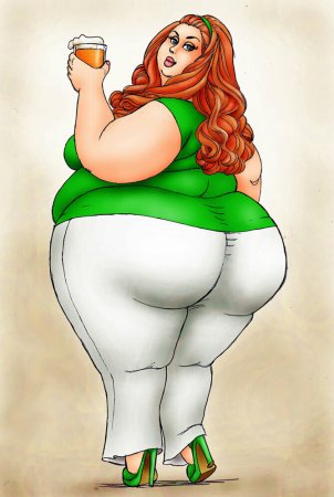 Девушка с бокалом эскиз