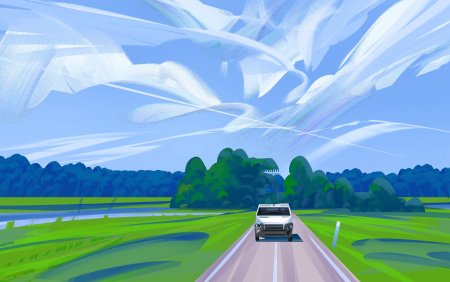 Дорога нарисованная