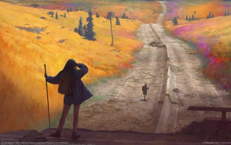 Странник идет по дороге