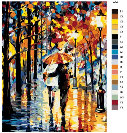 Леонид Афремов раскраски по номерам