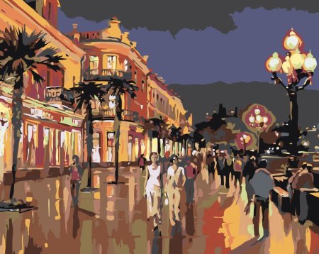 Городской пейзаж в цвете