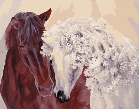 Пара лошадей в живописи