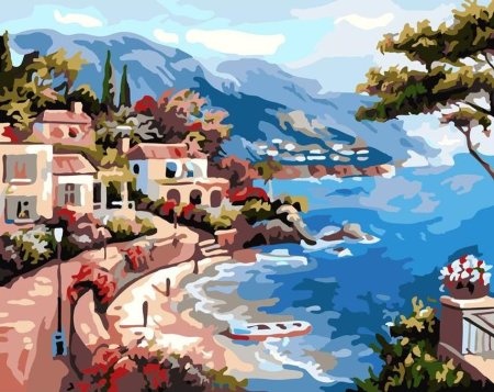 Paintboy картина по номерам "морская бухта" 40х50 см