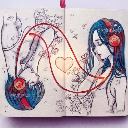 Идеи для рисунков в скетчбуке