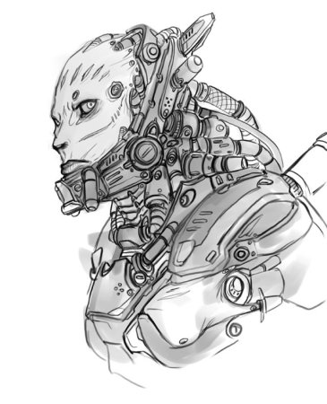 Киберпанк скетч