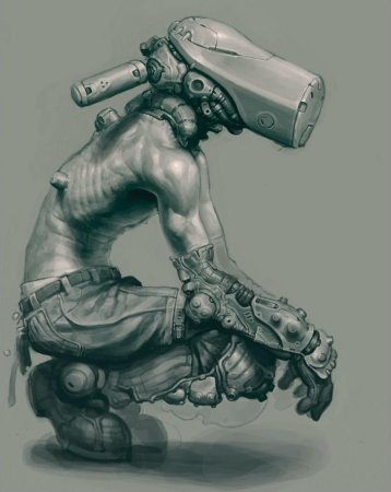 Cyberpunk киборг арт