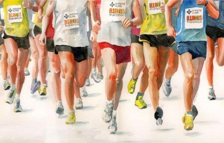 Бег иллюстрация