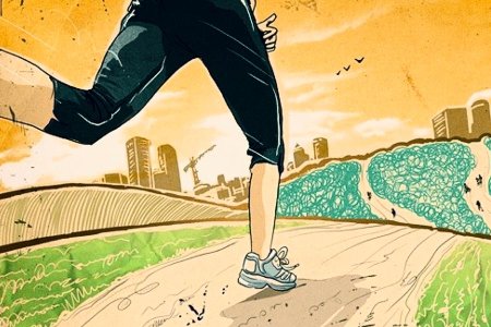 Цветные силуэты спортсменов