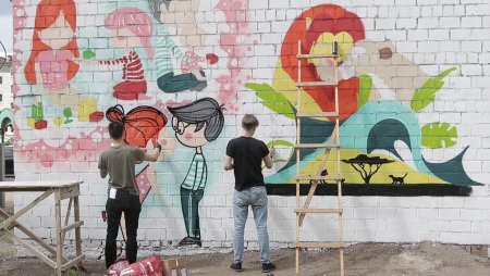 Разрисованные стены на улице