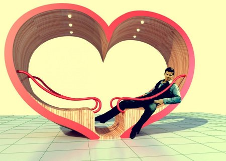 Скамейка сердце