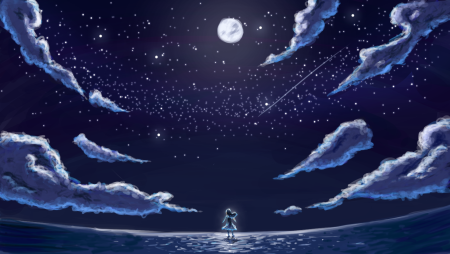 Ночное небо рисунок