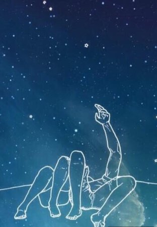 Руки на фоне звездного неба