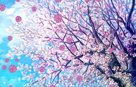 Сакура абстракция