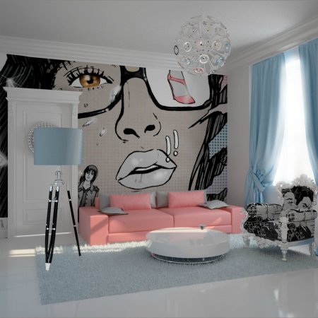 Спальня в стиле поп арт