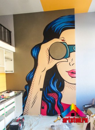 Роспись стен в стиле поп арт