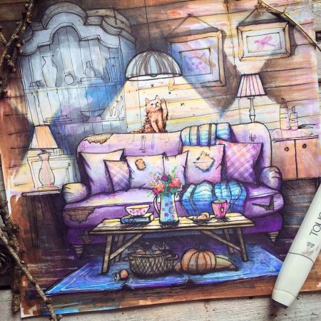 Уютные скетчи