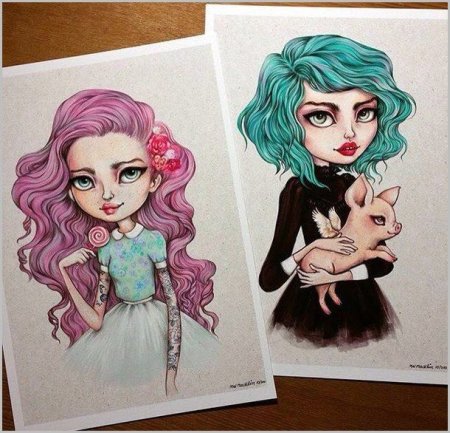 Рисунки для скетчбука цветные