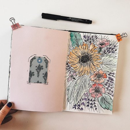 Рисунки для скетчбука девочки легко