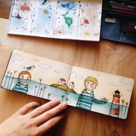 Рисунки в скетчбуке