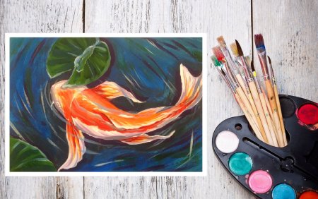 Красивый лес колдовство гуашью