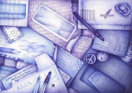 Рисунки шариковой ручкой в тетради