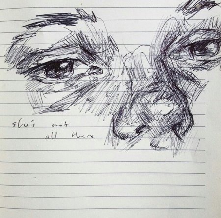 Зарисовки в тетради